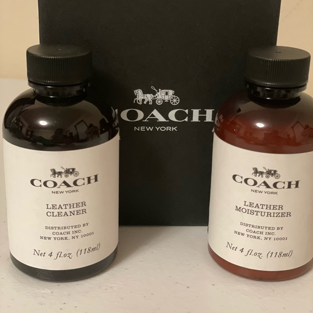 Brand new in box Coach leather cleaner and moisturizer and cleaning cloth